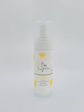 Load image into Gallery viewer, Bee Vee Clean white foaming cleanser bottle with yellow accents. Unscented, plant-based, paraben and sulfate-free.