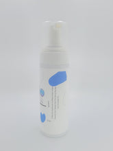 Load image into Gallery viewer, Bee Vee Clean Harmony Foaming Wash, a gentle, pH-balanced feminine wash with natural extracts. White bottle with blue abstract design.
