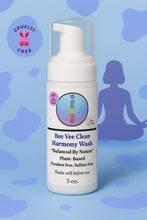 Load image into Gallery viewer, Bee Vee Clean Harmony Wash, a foaming feminine wash in a white pump bottle. Cruelty-free and plant-based.
