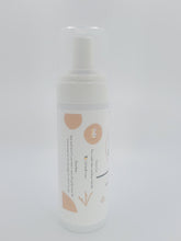 Load image into Gallery viewer, Bee Vee Clean Vanilla Bean Foaming Cleanser bottle with pump dispenser and minimalist peach and white design.
